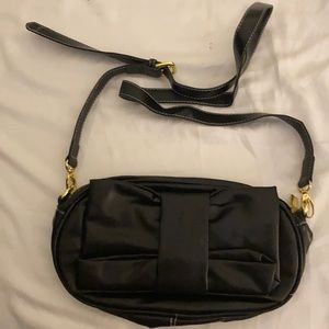 Black Bow Shoulder Purse